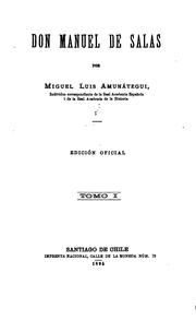 Cover of: Don Manuel de Salas by Miguel Luis Amunátegui