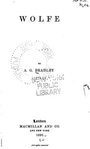 Cover of: Wolfe by A. G. Bradley
