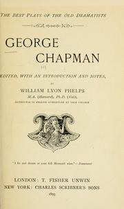 Cover of: George Chapman by George Chapman