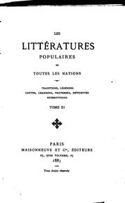 Cover of: Littérature orale de la Basse-Normandie: (Hague et Val-de-Saire)
