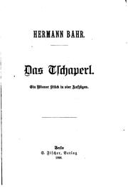 Cover of: Das tschaperl. by Hermann Bahr