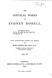 Cover of: The poetical works of Sydney Dobell ...