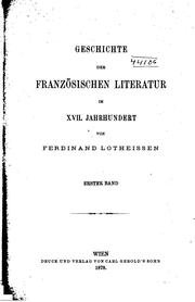 Cover of: Geschichte der französischen literatur im XVII. jahrhundert