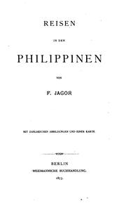 Cover of: Reisen in den Philippinen by Fedor Jagor