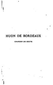 Cover of: Huon de Bordeaux: chanson de geste.