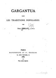 Gargantua dans les traditions populaires by Paul Sébillot