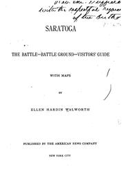Cover of: Saratoga by Ellen Hardin Walworth
