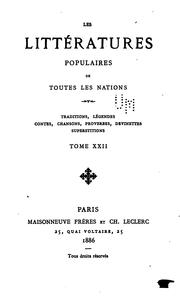 Cover of: Coutumes populaires de la Haute-Bretagne by Paul Sébillot