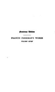 Cover of: The works of Francis Parkman.