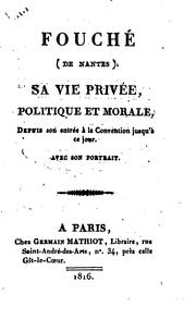 Cover of: Fouché (de Nantes). by Sérieys, A., Sérieys, A.