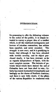 Cover of: Recollections of a service of three years during the war-of-extermination in the republics of Venezuela and Columbia.