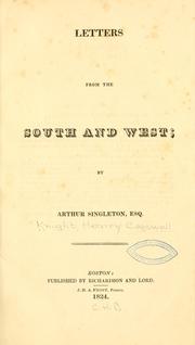 Cover of: Letters from the South and West by Knight, Henry C.