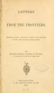 Letters from the frontiers by George A. McCall