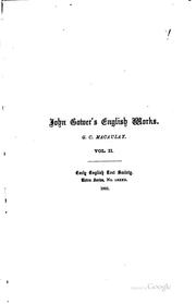 Cover of: The English works of John Gower.