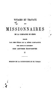 Cover of: Mission de la Cochinchine et du Tonkin avec gravure et carte géographique.