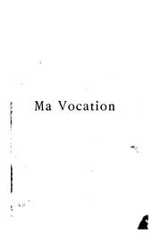 Ma vocation by Ferdinand Fabre