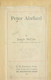 Cover of: Peter Abélard