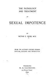 Cover of: The pathology and treatment of sexual impotence ... by Vecki, Victor G., Vecki, Victor G.