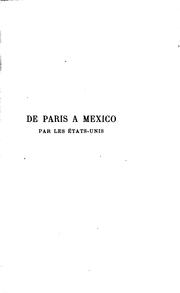 Cover of: De Paris à Mexico par les Etats-Unis.