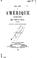 Cover of: Six ans en Amérique--Californie et Orégon