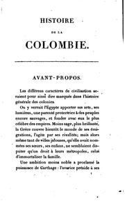 Histoire de la Colombie by Guillaume N. Lallement