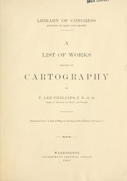 Cover of: A list of works relating to cartography. by Library of Congress. Map Division.