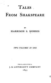 Cover of: Tales from Shakespeare. by Harrison S. Morris