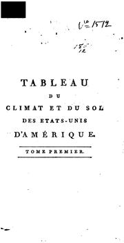 Cover of Tableau du climat et du sol des États-Unis d'Amérique