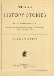 Cover of: Texas history stories