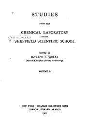 Cover of: Studies from the chemical laboratory of the Sheffield scientific school