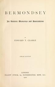 Cover of: Bermondsey | Edward T. Clarke