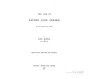 Cover of: The life of Father John Gerard by Morris, John