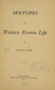 Cover of: Sketches of Western Reserve life