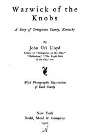 Cover of: Warwick of the Knobs by John Uri Lloyd