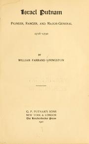 Cover of: Israel Putnam by William Livingston
