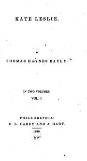 Cover of: Kate Leslie by Thomas Haynes Bayly