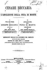 Cover of: Cesare Beccaria e l'abolizione della pena de morte