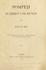 Cover of: Pompeji in Leben und Kunst