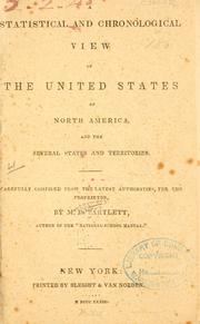 Cover of: A statistical and chronological view of the United States of North America, and the several states and territories