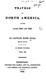 Cover of: Travels in North America in the years 1827 and 1828.