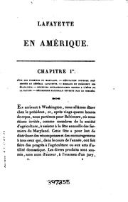 Cover of: Lafayette en Amérique, en 1824 et 1825: ou Journal d'un voyage aux États-Unis