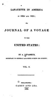Lafayette en Amérique, en 1824 et 1825 by Auguste Levasseur