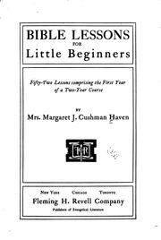 Cover of: Bible lessons for little beginners