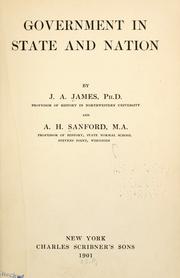 Cover of: Government in state and nation
