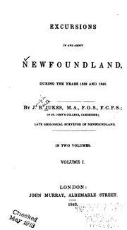 Cover of: Excursions in and about Newfoundland: during the years 1839 and 1840