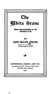 The white stone by John McGaw Foster