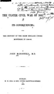 Cover of: The Ulster civil war of 1641 by McDonnell, John M. D.