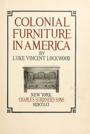 Cover of: Colonial furniture in America