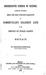 Cover of: Conservative science of nations by Alexander Somerville