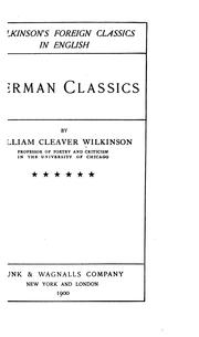 Cover of: German classics by William Cleaver Wilkinson